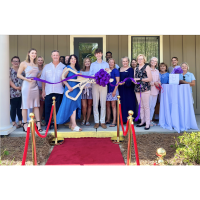 Violet Aesthetic Centre Ribbon Cutting