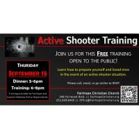 Fairhope Christian Church Active Shooter Preparedness Training Thursday, September 15th