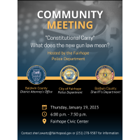 Community Meeting on New Gun Law  