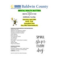 Mental Health Fair, Saturday, April 29th 
