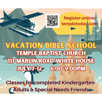 Temple Baptist VBS 2022 Registration