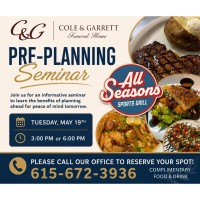 Pre-Planning Seminar and discover the benefits of planning ahead