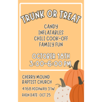 Trunk or Treat Cherry Mound Baptist Church