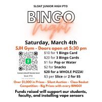 Bingo Night fundraiser planned by Sloat Junior High PTO