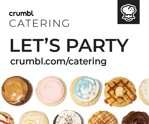 Crumbl Cookies can cater your next event. 