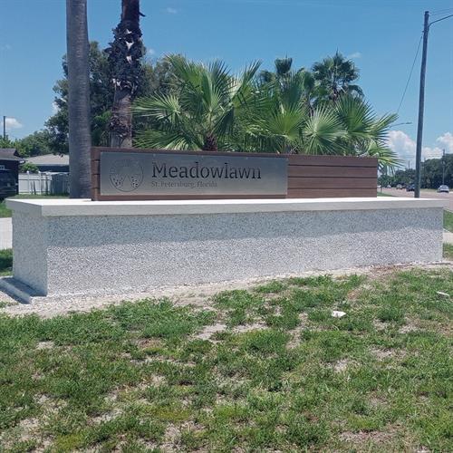 Meadowlawn Entry Sign