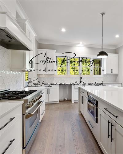 Contemporary kitchen renovation — clean lines, efficient layout, premium finishes
