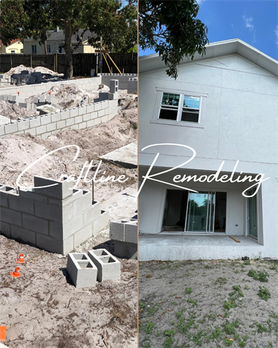 ADU / garage conversion project in St. Petersburg — exterior and structural work