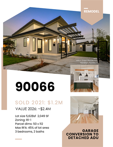 Marina Del Rey Single Family Significant Remodel and Garage ADU conversion
