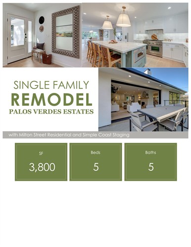 Palos Verdes Estates Single Family Home Significant Remodel