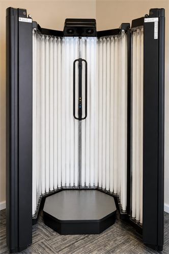 Narrowband UVB treatment booth at Darian Light in Redondo Beach