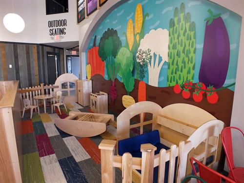 Bring the kids for a meal in our dining room and enjoy the play area!