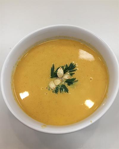 Coconut Curried Squash soup is a fall & winter favorite