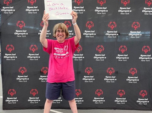 She is a backstroke queen!