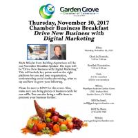 GG Chamber Monthly Business Breakfast 11/30/17