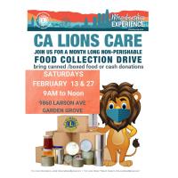 Garden Grove Lion's Club - Project Care: Hunger
