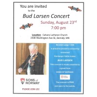 Bemidji Sons of Norway - Bud Larsen Concert