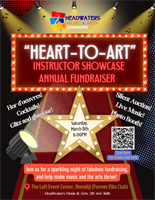 Headwaters Presents: Heart-to-Art, Instructor Showcase Annual Fundraiser