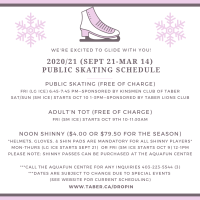 Free Public Skating sponsored by the Taber Lions Club