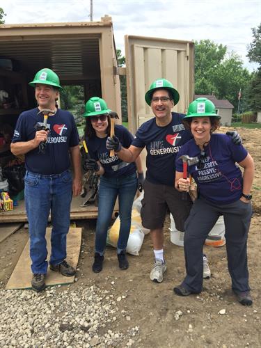 Building homes for those in need via Habitat for Humanity 
