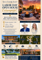 Blue Dove Inn Labor Day Open House: Sunset, Sip & See