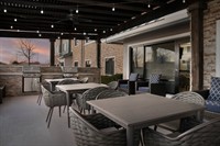 Outdoor seating BBQ grill