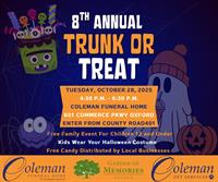 Coleman Funeral Home 8th Annual Trunk or Treat