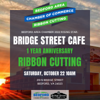 2022 Ribbon Cutting - Bridge Street Cafe - One Year Anniversary