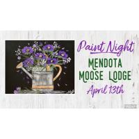 “Wild Violets” Paint Night at Mendota Moose Lodge