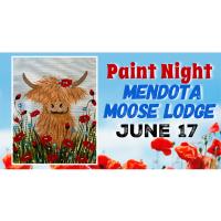 "Highland Poppy Field" Paint Night at Mendota Moose Lodge