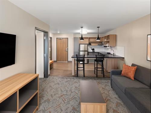 One King Bedroom Suite with Sleeper Sofa, Full Kitchenette and living room area One King Bedroom Suite with Sleeper Sofa, Full Kitchenette and living room area