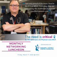 Nanaimo & District Hospital Foundation: March 2022 Monthly Networking Luncheon