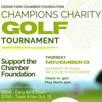 Chamber Foundation Champions Charity Golf Tournament presented by Garver