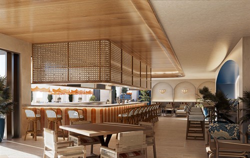 Riviera-Inspired Pool Bar