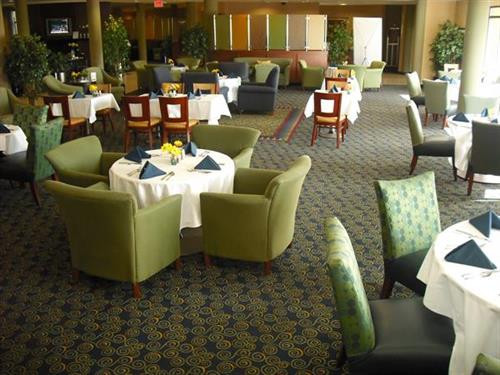 Cafe Indigo restaurant and lounge open for breakfast, dinner and room service