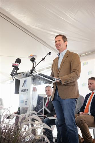 Gov. Andy Beshear at the Ascend Elements groundbreaking ceremony in October 2022.