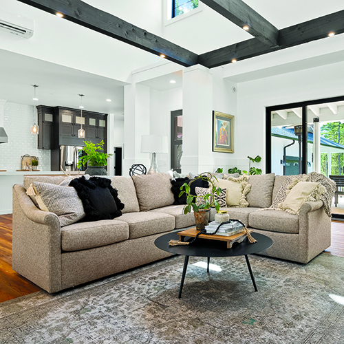 Beautiful home in Gig Harbor showcasing our Leda sectional.