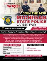 Michigan State Police Career Fair at GST MichiganWorks! Fenton
