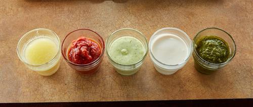 Specialty Sauces to finish your build your own bowls.