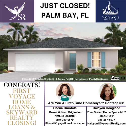 On December 29 we had the first Voyage Home Loans & Skyward Realty closing in Palm Bay, Florida!