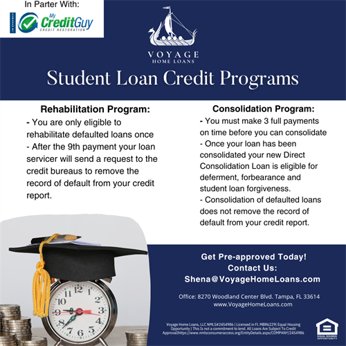 Learn more about student loan credit programs! Contact us today to get pre-approved for a loan!