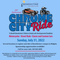 CHROME CITY RIDE TO TAKE PLACE ON JULY 31