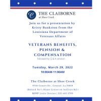 Veterans Benefits, Pension & Compensation at The Claiborne @ Shoe Creek