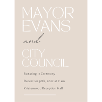 Swearing In Ceremony for New Mayor and Council 