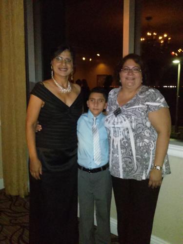 Daniel, 2013 WalkAide Recipient at the First Annual One Step At A Time Gala with Daisy Vega, Founder and Nancy, Mom.