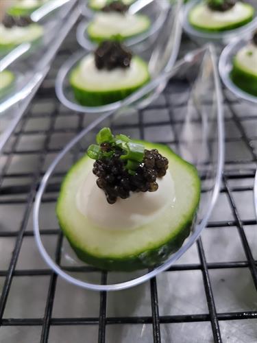 Cucumber Cups with Caviar