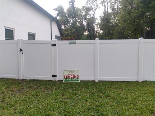 White PVC Vinyl Fence