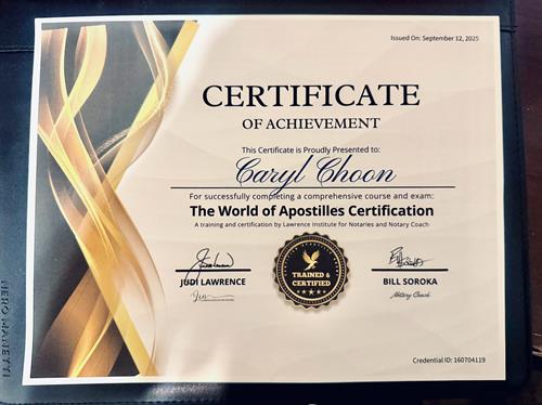 Apostille Training