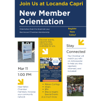 New Member Orientation- March 11th