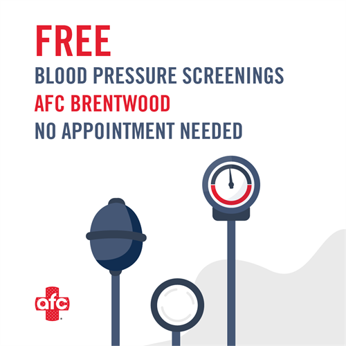 Free blood pressure testing, no appointment needed!